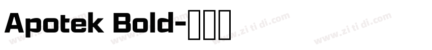 Apotek Bold字体转换